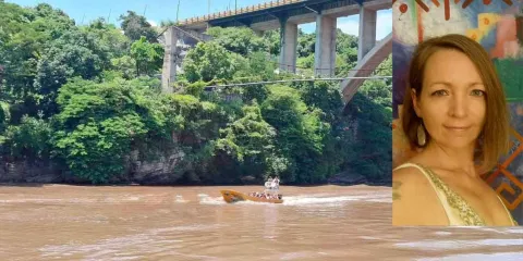 Subsecretaria de Turismo de Chiapas, Zita Rousarova,   se arroja desde puente de 35 metros de altura