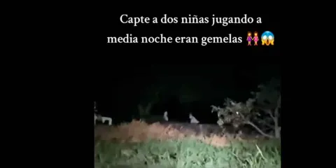 Video en TikTok muestra a presuntas niñas fantasma jugando en el campo durante la madrugada 