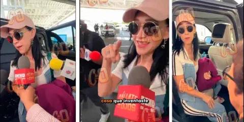 VIDEO. Susana Zabaleta enfrenta abucheos de la prensa en el AICM tras burlas de Ricardo Pérez