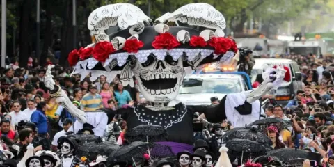 Mega Procesión de Catrinas, Día de Muertos CDMX, Cultura Mexicana