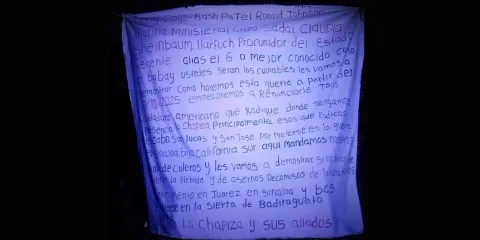 Retiran narcomantas en Mexicali con amenazas contra el FBI y al turismo; advertía ola de violencia