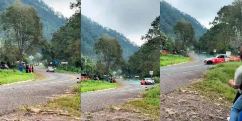 VIDEO. Accidente en la Carrera Panamericana 2025 deja nueve heridos en Michoacán