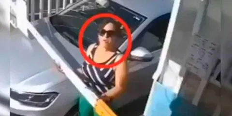 VIDEO. “Pinch* gato muerto de hambre” así insulta mujer a vigilante que le bloqueó el paso por no pagar