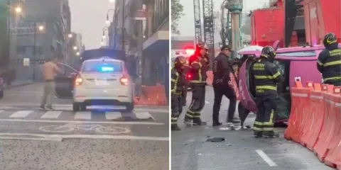 VIDEO previo al choque muestra conducta extraña de taxista que murió en la CDMX
