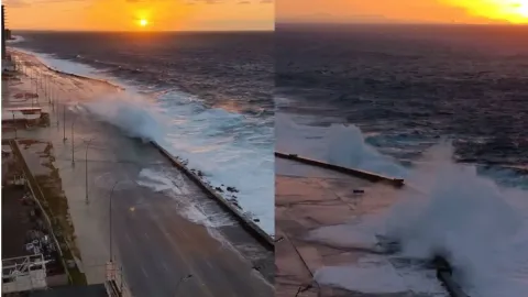 Evacuaciones y cortes de servicios por fuerte oleaje en Cuba debido a un Frente Frío