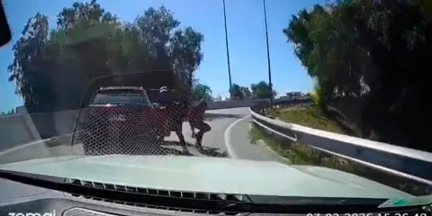 Video capta intento de encerrona en Quilicura; conductor atropella a asaltante y logra huir