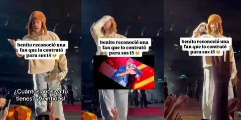 VIDEO. Bad Bunny detiene concierto al reconocer a fan que lo contrató para su fiesta de XV años