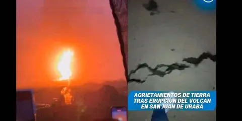 VIDEO. Volcán inactivo en Colombia hizo erupción y deja aislada una localidad