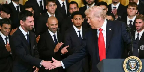Messi visita la Casa Blanca y Trump lo compara con Cristiano Ronaldo