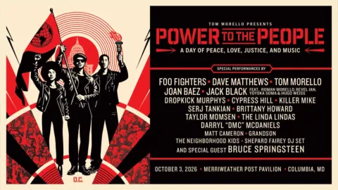 Tom Morello anuncia el Power to the People Festival en Maryland