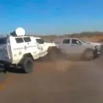 VIDEOS. Elementos de la GN revientan “monstruo” blindado tras enfrentamiento en Tamaulipas 