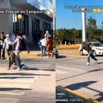 VIDEO. ¿Maltrato animal? Therian cocodrilo es pateado en Tampico