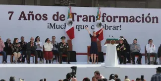 Sheinbaum celebra 7 años de la 4T; destaca salario mínimo, recaudación y soberanía
