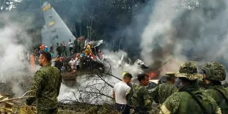 Avión Hércules  se estrella en Colombia con más de 100 militares a bordo