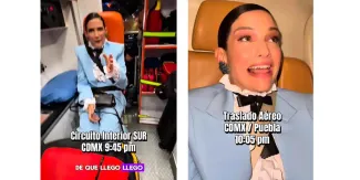 Natalia Jiménez usa ambulancia como TAXI en CDMX para evadir tráfico