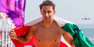 Paulo Strehlke hace historia: gana plata para México en Copa del Mundo de aguas abiertas en Italia