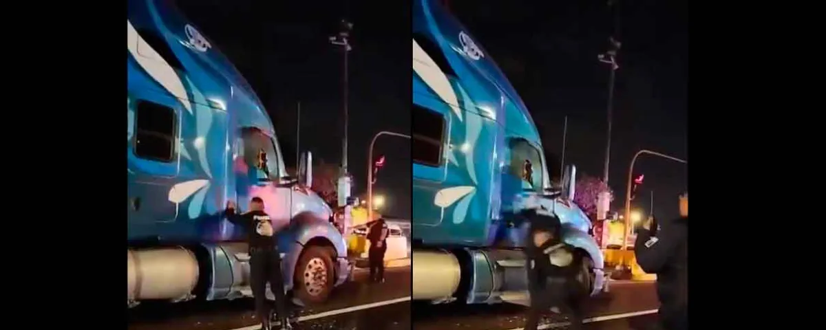 Trailero dispara a policías para evitar reten en la México -Texcoco y genera fuerte persecución 