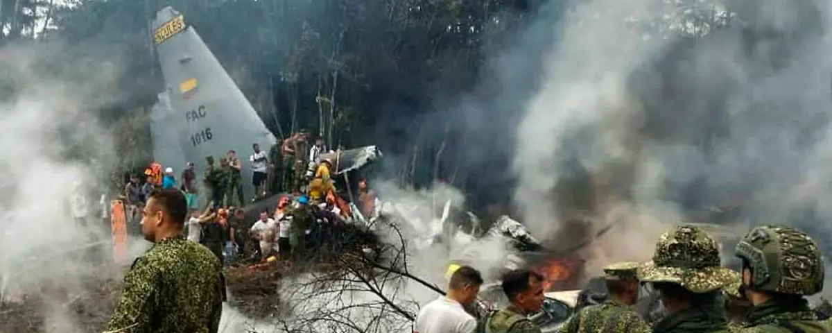 Avión Hércules  se estrella en Colombia con más de 100 militares a bordo