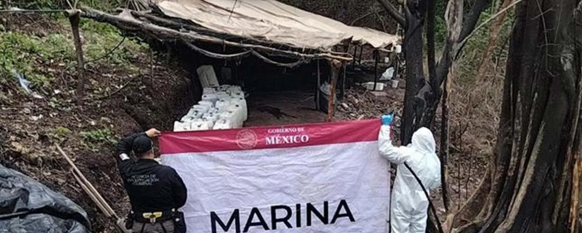Desmantelan narcolaboratorio en Guerrero y aseguran 300 kilos de metanfetamina