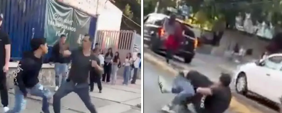 Padre entra al quite para defender a su hijo en pelea con alumno de Preparatoria 12, Jalisco