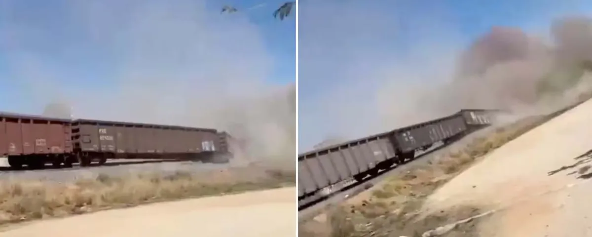 VIDEO revela el momento exacto del descarrilamiento en Aguascalientes
