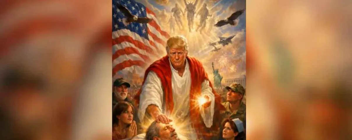 Imagen de Trump como Jesucristo causa indignación global y termina eliminada