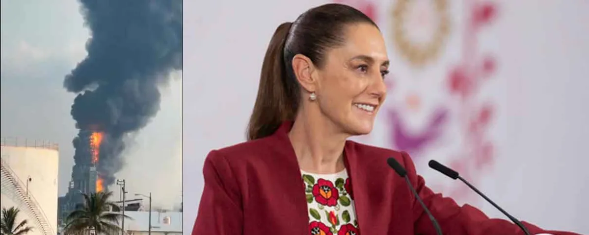 VIDEO. Incendio en Dos Bocas fue controlado sin heridos, confirma Claudia Sheinbaum